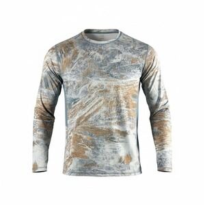 Realtree Fishing Performance Shirt Mens Medium Long Sleeve Camo UPF Stretch